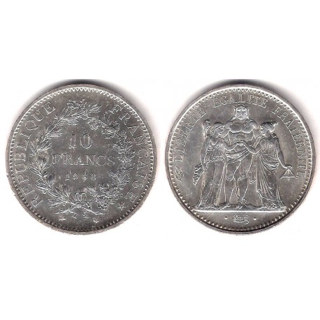 (932) Francia. 1968. 10 Francs (SC) (Plata)