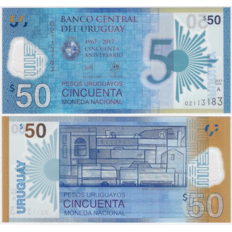 (100) Uruguay. 2017. 50 Pesos (SC)