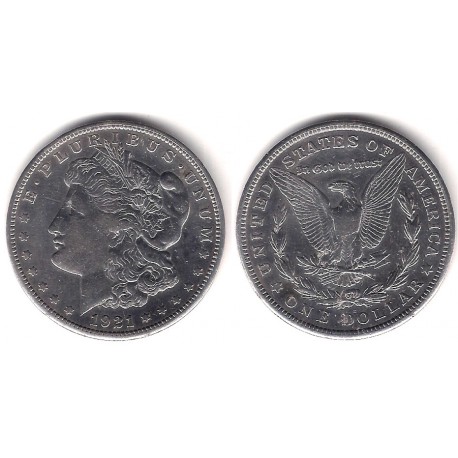 (110) Estados Unidos de América. 1921(S). 1 Dollar (MBC+) (Plata)