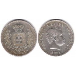 (535) Portugal. 1891. 500 Reis (EBC+) (Plata)