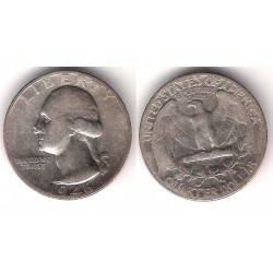 (164) Estados Unidos de América. 1946. Quarter Dollar (MBC) (Plata)