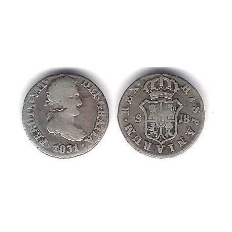 Fernando VII. 1831. ½ Real (BC) (Plata) Ceca de Sevilla JB