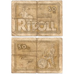 Ripoll. 1937. 50 Céntimos (BC-)