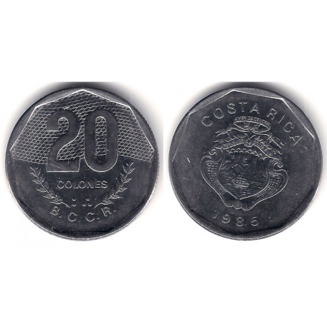 (216.2) Costa Rica. 1985. 20 Colones (MBC)