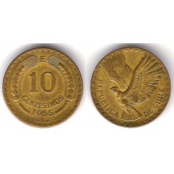 (191) Chile. 1966. 10 Centesimos (MBC)