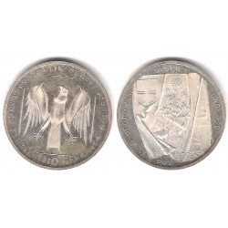 (176) Alemania. 1990(J). 10 Mark (EBC+) (Plata)