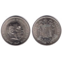 Estado Español. 1949*(19-50). 5 Pesetas (MBC+)