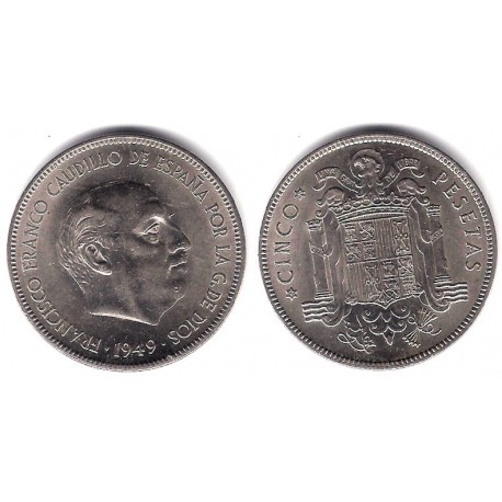 Estado Español. 1949*(19-50). 5 Pesetas (MBC+)