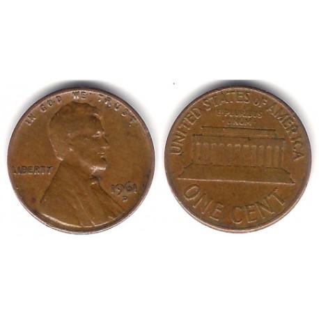 (201) Estados Unidos de América. 1961(D). 1 Cent (MBC)