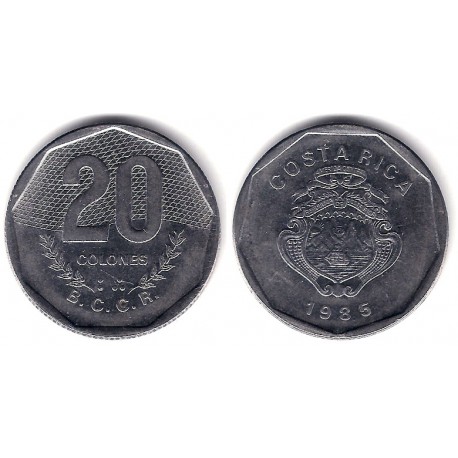 (216.2) Costa Rica. 1985. 20 Colones (MBC)