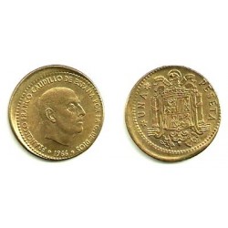 Estado Español. 1966*(19-67). 1 Peseta (EBC) Desplazada