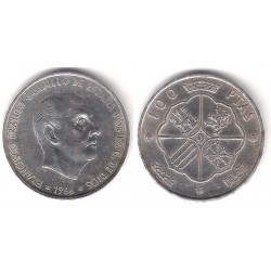 Estado Español. 1966*(19-68). 100 Pesetas (EBC) (Plata)