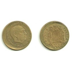 Estado Español. 1963*(19-63). 1 Peseta (MBC) Desplazada