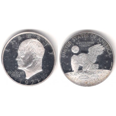 (RÉPLICA) Estados Unidos de América. 1971. 1 Dollar (Proof) (Plata)