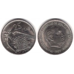 Estados Español. 1957*(70). 25 Pesetas (SC)