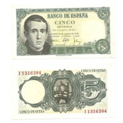 [1951] Billete de 5 Pesetas (SC). Serie I1.