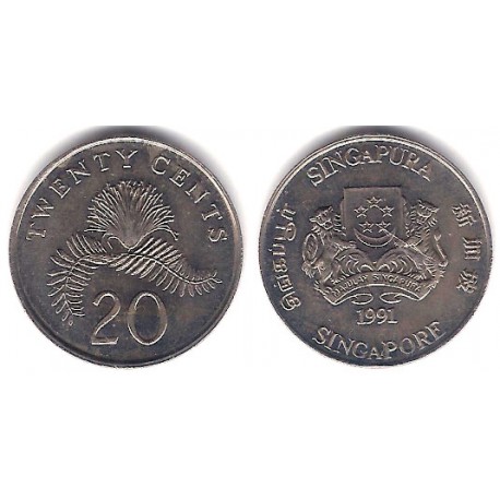 (52) Singapur. 1991. 20 Cents (SC)