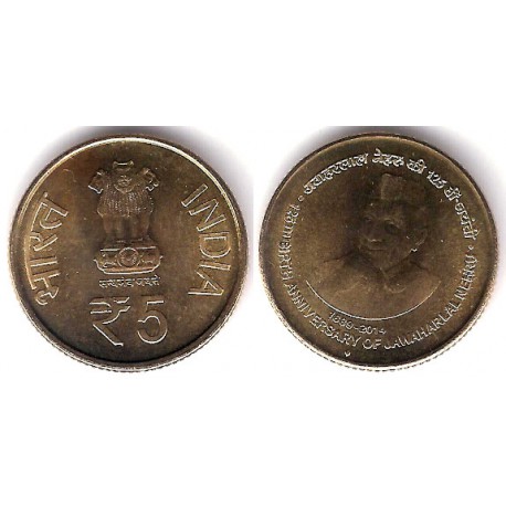 India. 2014. 5 Rupees (SC)