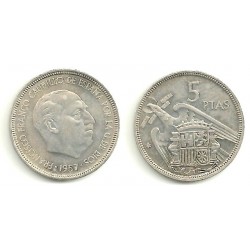 Estado Español. 1957*(74). 5 Pesetas (EBC)