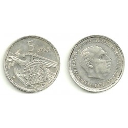 Estado Español. 1957*(74). 5 Pesetas (MBC)