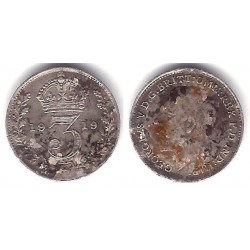 (813) Gran Bretaña. 1919. 3 Pence (BC+) (Plata)