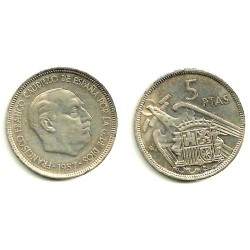 Estado Español. 1957*(74). 5 Pesetas (BC)