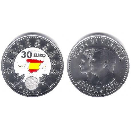 España. 2020. 30 Euro (SC) Coloreada