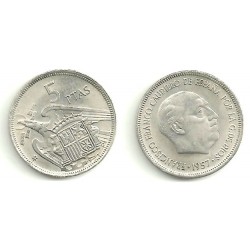 Estado Español. 1957*(68). 5 Pesetas (EBC)