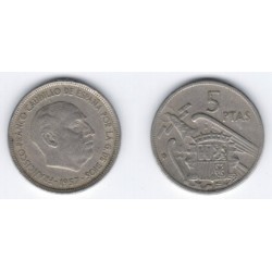 Estado Español. 1957*(62). 5 Pesetas (BC)