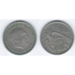 Estado Español. 1957*(59). 5 Pesetas (MBC)