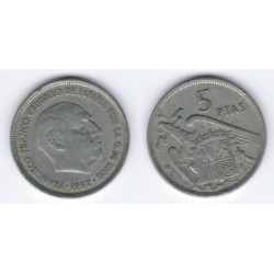 Estado Español. 1957*(58). 5 Pesetas (BC)