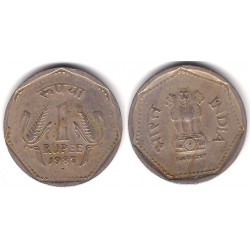 (79.1) India. 1987. 1 Rupee (BC)