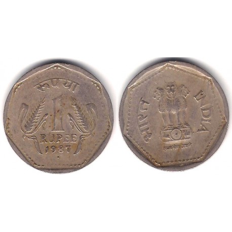 (79.1) India. 1987. 1 Rupee (BC)