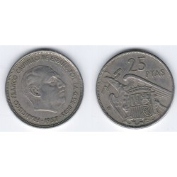 Estado Español. 1957*(64). 25 Pesetas (MBC)