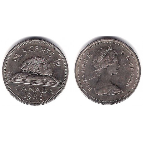 (60.2a) Canadá. 1986. 5 Cents (MBC)