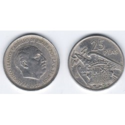 Estado Español. 1957*(64). 25 Pesetas (BC)