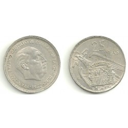 Estado Español. 1957*(64). 25 Pesetas (MBC)