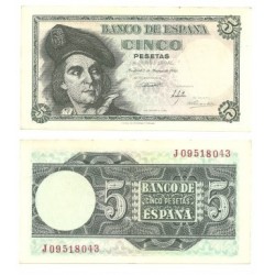 [1948] Billete de 5 Pesetas (EBC). Serie J.