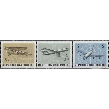 Austria. 1968. Serie Completa Exposición Correo Aéreo Internacional (Nuevo)