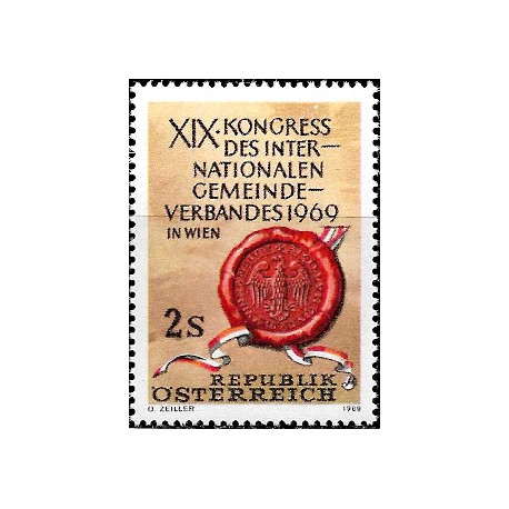 Austria. 1969. 2 Schilling. Congreso de Municipios (Nuevo)