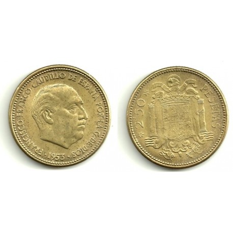 Estado Español. 1953*(19-54). 2½ Pesetas (EBC)