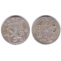 (48) Países Bajos. 1760. 2 Stuivers (MBC+) (Plata)