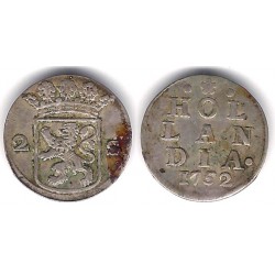 (48) Países Bajos. 1752. 2 Stuivers (MBC-) (Plata)