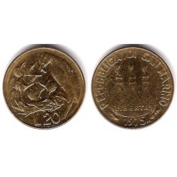 (44) San Marino. 1975. 20 Lira (SC)