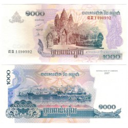 (58) Camboya. 2007. 1000 Riels (SC)