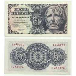 [1947] Billete de 5 Pesetas (SC). Serie I.