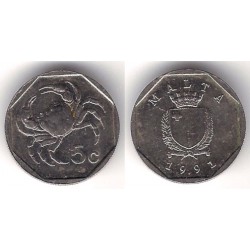 (95) Malta. 1991. 5 Cents (MBC)