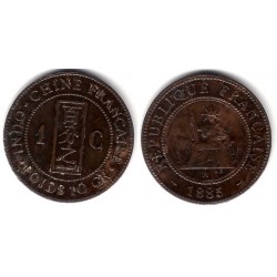 (1) Indochina Francesa. 1885(A). 1 Centime (MBC-)