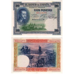 España. 1925. 100 Pesetas (EBC) Serie E. Manchita