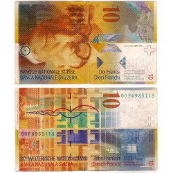 (67a) Suiza. 2000. 10 Francs (BC+)